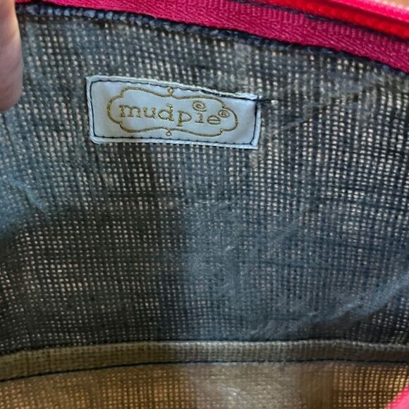 NWOT. Mud Pie Color Pop Jute Case Makeup bag. - Picture 5 of 8